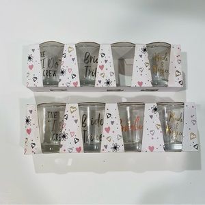 AUSTIN & ASH Bride Tribe Shot Glass Sets (7 Total)